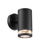 Nordlux Birk Wandlamp Aluminium Zwart | 90mm - IP44 - Geschikt voor GU10
