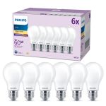 Voordeelpak 6x Philips Lamp LED E27 Peer Mat 7W 806lm - 827 Zeer Warm Wit