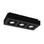 Eglo Plafond Spot Mendoza Staal Zwart 14.1W 1035lm - 830 Warm Wit | Dimbaar - Geschikt voor GU10