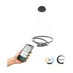 Eglo Hanglamp Lobinero-Z Aluminium Staal Zwart 40W 6100lm - 830-865 Afstembaar Wit | IP20 - Zigbee Dimbaar