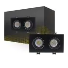 Bright Choice Spot Duo Zwart | Zaagmaat 155x75mm - IP22 - GU10 Fitting