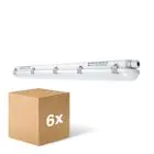 Voordeelpak 6x Ledvance LED Waterdichte Montagebalk Vochtbestendig Value 40W 4800lm - 840 Koel Wit | 120cm 
