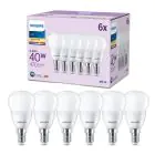 Voordeelpak 6x Philips Lamp LED E14 Peer Mat 5W 470lm - 827 Zeer Warm Wit